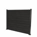 Select Living Group composite fencing full product shot, Dark Grey Flat fence panel with Aluminium posts, height 1.5m