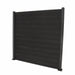 Select Living Group composite fencing full product shot, Dark Grey Flat fence panel with Aluminium posts, height 1.8m