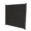 Select Living Group composite fencing full product shot, Dark Grey Flat fence panel with Aluminium posts, height 1.8m