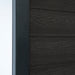 Select Living Group composite fencing angled close up product shot, Dark Grey Flat fence panel with Aluminium posts