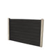 Select Living Group composite fencing full product shot, Dark Grey Flat fence panel with Concrete posts, height 1.2m