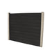 Select Living Group composite fencing full product shot, Dark Grey Flat fence panel with Concrete posts, height 1.5m