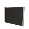 Select Living Group composite fencing full product shot, Dark Grey Flat fence panel with Concrete posts, height 1.5m