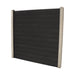 Select Living Group composite fencing full product shot, Dark Grey Flat fence panel with Concrete posts, height 1.8m