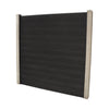 Select Living Group composite fencing full product shot, Dark Grey Flat fence panel with Concrete posts, height 1.8m