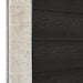 Select Living Group composite fencing angled close up product shot, Dark Grey Flat fence panel with Concrete posts