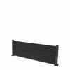 Select Living Group composite fencing full product shot, Dark Grey Flat fence panel with Aluminium posts, height 0.6m