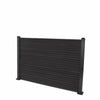 Select Living Group composite fencing full product shot, Dark Grey Flat fence panel with Aluminium posts, height 1.2m