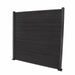 Select Living Group composite fencing full product shot, Dark Grey Flat fence panel with Aluminium posts, height 1.8m
