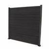 Select Living Group composite fencing full product shot, Dark Grey Flat fence panel with Aluminium posts, height 1.8m