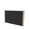 Select Living Group composite fencing full product shot, Dark Grey Flat fence panel with Concrete posts, height 1.2m