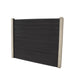 Select Living Group composite fencing full product shot, Dark Grey Flat fence panel with Concrete posts, height 1.5m