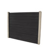 Select Living Group composite fencing full product shot, Dark Grey Flat fence panel with Concrete posts, height 1.5m