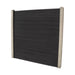 Select Living Group composite fencing full product shot, Dark Grey Flat fence panel with Concrete posts, height 1.8m