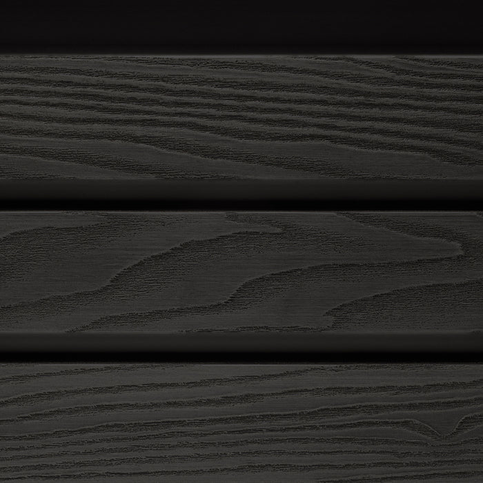 Select Living Group composite fencing texture close up product shot, Dark Grey Slatted fence panel