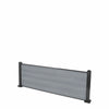 Select Living Group composite fencing full product shot, Light Grey Flat fence panel with Aluminium posts, height 0.6m