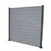 Select Living Group composite fencing full product shot, Light Grey Flat fence panel with Aluminium posts, height 1.8m