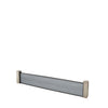 Select Living Group composite fencing full product shot, Light Grey Flat fence panel with Concrete posts, height 0.3m