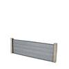 Select Living Group composite fencing full product shot, Light Grey Flat fence panel with Concrete posts, height 0.6m