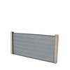 Select Living Group composite fencing full product shot, Light Grey Flat fence panel with Concrete posts, height 0.9m