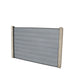 Select Living Group composite fencing full product shot, Light Grey Flat fence panel with Concrete posts, height 1.2m