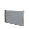 Select Living Group composite fencing full product shot, Light Grey Flat fence panel with Concrete posts, height 1.2m