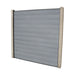 Select Living Group composite fencing full product shot, Light Grey Flat fence panel with Concrete posts, height 1.8m