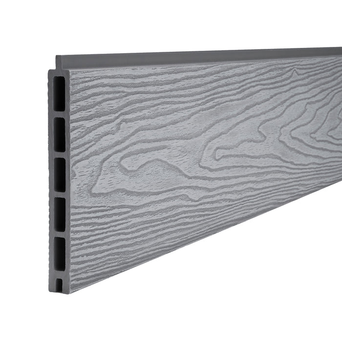 Select Living Group composite fencing singular board product shot, Light Grey Flat board