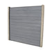 Select Living Group composite fencing full product shot, Light Grey Slatted fence panel with Concrete posts, height 1.8m