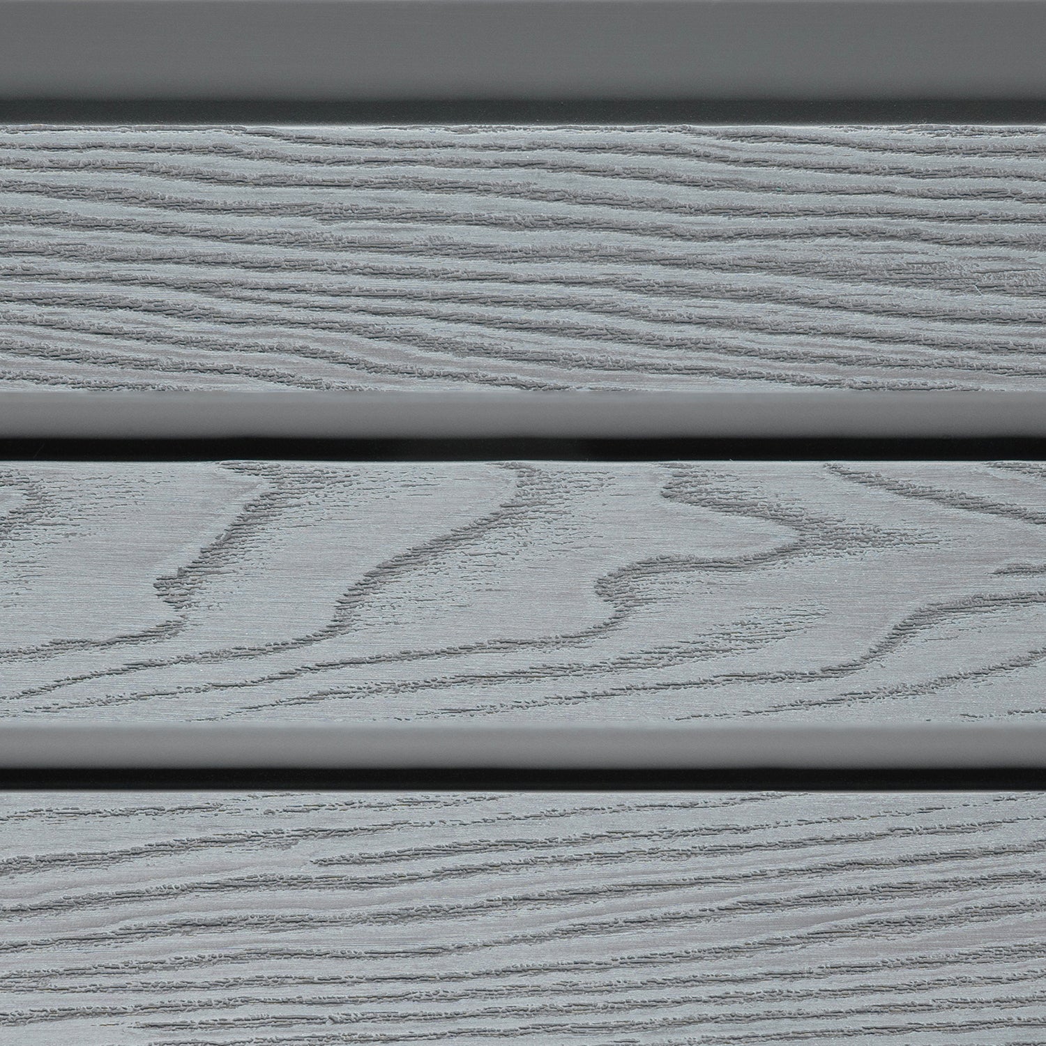 Select Living Group composite fencing texture close up product shot, Light Grey Slatted fence panel