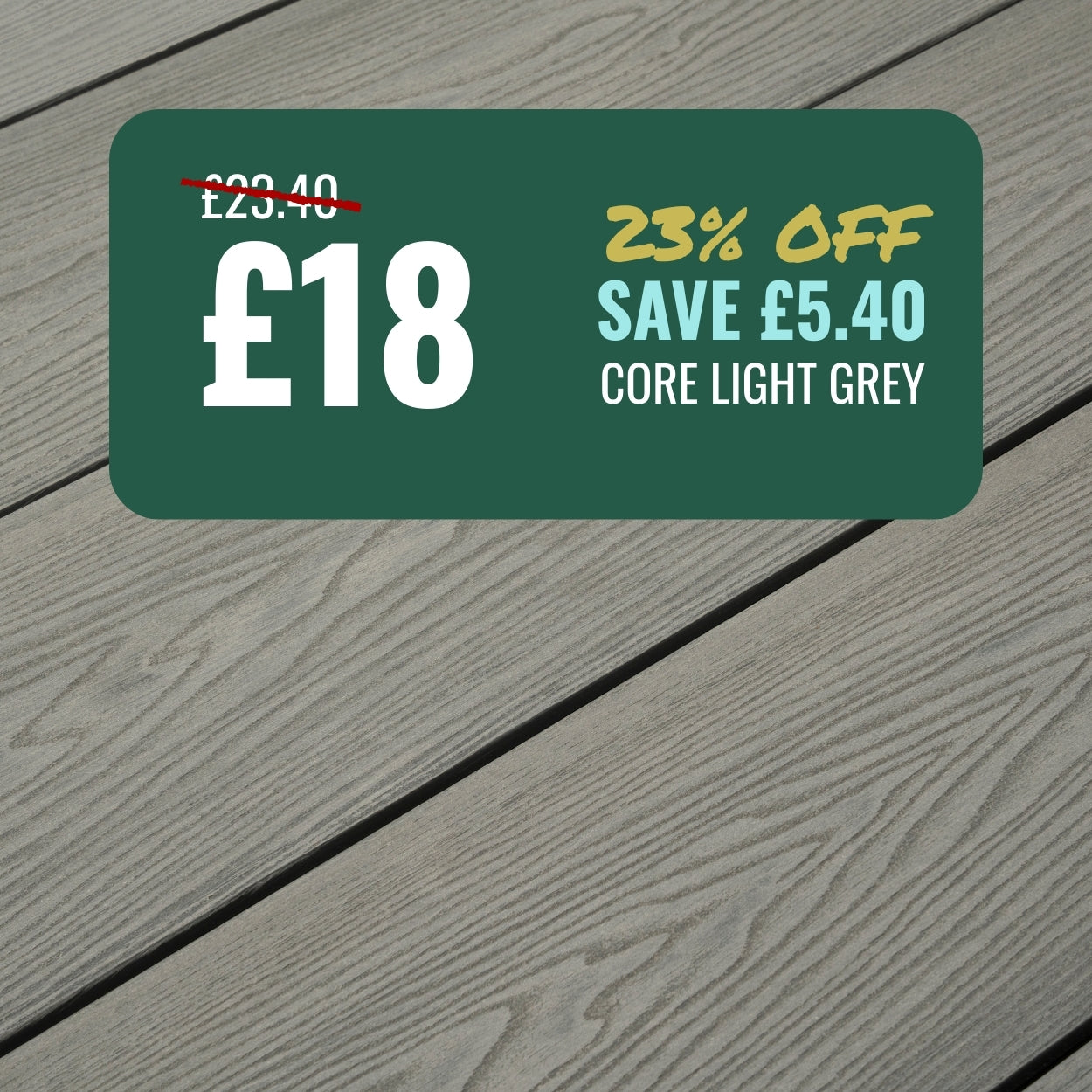 Core Light Grey Decking
