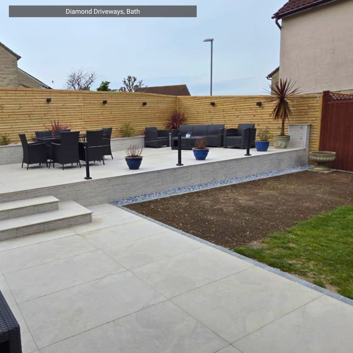 Beige Saltoro Porcelain Paving | 600mm x 1200mm