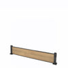 Select Living Group composite fencing full product shot, Teak Flat fence panel with Aluminium posts, height 0.3m