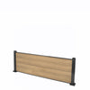 Select Living Group composite fencing full product shot, Teak Flat fence panel with Aluminium posts, height 0.6m