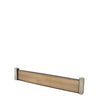 Select Living Group composite fencing full product shot, Teak Flat fence panel with Concrete posts, height 0.3m