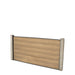 Select Living Group composite fencing full product shot, Teak Flat fence panel with Concrete posts, height 0.9m