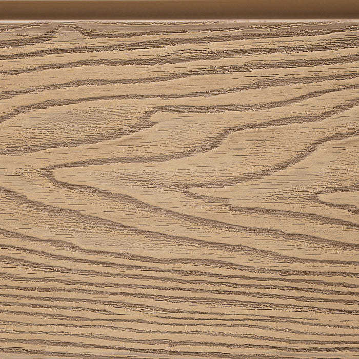 Select Living Group composite fencing texture close up product shot, Teak Flat fence panel