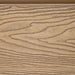 Select Living Group composite fencing texture close up product shot, Teak Flat fence panel
