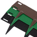 artificial grass metal edging system, black, green, brown